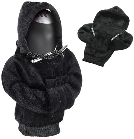 Waldspring Schaltknauf Hoodie, Mini Hoodie für Schaltknauf, Hoodie Schaltknauf für Auto Schalthebel, Hoodie Car Gear Shift Cover für Auto Schaltdrehung (Schwarz)