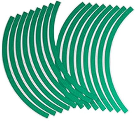 Motorrad Auto Rad Reifen Aufkleber Reflektierende Felgenband Rad Dekoration Motorrad Abziehbilder Aufkleber für Motorrad Auto Aufkleber (Farbe: Grün)