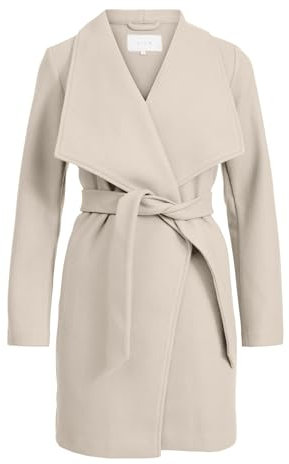Vila Vicooley Collar Belt Coat-Noos, Betulla, 48 Donna