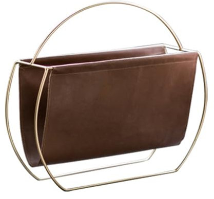 Generic Zeitschriftenhalter Leder Zeitschriftenregal Desktop Ordner Buch Aktenhalter Zeitungsständer Home Room Decor (Color : A)