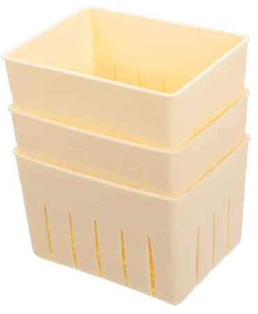 PRETYZOOM 3 Stück Tofu Presse Kunststoff Käsepresse Mit Deckel Bpa Frei Selbstgemacht Tofo Maker Für Selbstgemachten Tofu Und Käse Einfach Zu Reinigen Und Langlebig Für Küche
