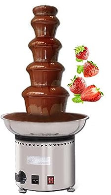 XCSCUK Chocolate Fountain Machine, Electric Chocolate Fondue Fountain with Heating Function, Suitable for Restaurants, Parties (6 Tiers)