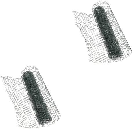 Supvox 2rollen Hühnerdrahtzaun Robustem Grünem Metallnetz Für Garten Und Tierhaltung Schutz Von Geflügel Vielseitige Zaunlösung
