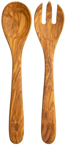 Weitz Salatbesteck 30 cm aus Olivenholz – Robustes & langlebiges Holzsalatbesteck – Umweltfreundlich & hochwertig – Perfekt für Salat & Servieren – Made in Germany