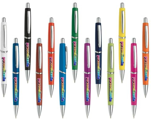 D&Vlab Kit Set Penne Personalizzate con Stampa a Colori, Penna Personalizzata con Scritte Logo Gadget per Pubblicità Promo Aziendale, Lotto da 25 50 100 e 200pz (100)