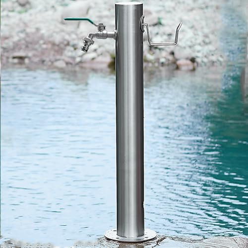Wassersäule garten,garten wasserhahn säule,wasserzapfstelle,wassersäule edelstahl,wasserhahn frostsicher,schlauchhalter freistehend,hydrant,standbrunnen,frostsicherer außenwasserhahn(A,Thick and tall