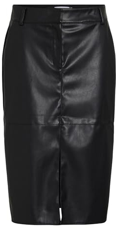 Vila Female Midirock VIDAGMAR Rivestito, Nero, 34