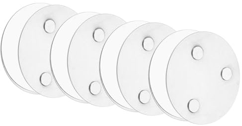 QUARKZMAN 4 Stück Rauchmelder Magnethalter mit Extra Starken Klebepads & 3-Fach Magneten Universal Magnethalterung Aufhängung zum Kleben 70mm Durchmesser für Rauchwarnmelder Feuermelder