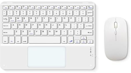 Breeshy Teclado Bluetooth con Panel Táctil y Ratón para PC, Tableta, Juegos, Teclado Inalámbrico