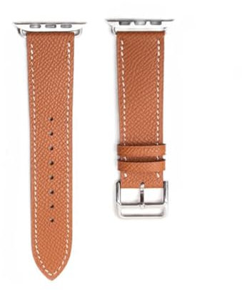 For apple iwatch 49mm / 45mm / 44mm / 42mm /41mm / 40mm / 38mmS10 Watch strap ultra2 Hermes palm print Apple Watch new strap (Brown and white lines,38/40/41mm)