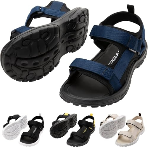 Cressi Pete Sandal Black/Blue Navy 36 - Sandalia Unisex Ideal para los Días de Verano en la Playa, Diseñada para el Confort y la Practicidad en Entornos Acuáticos, Negro/Azul Navy, 36