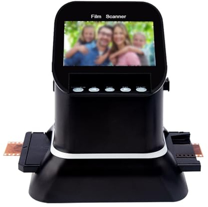 Scanner for pellicole e foto, scanner for pellicole all-in-one da 22 MP con ampio display da 4,3, converte diapositive da 35 mm/126/110 e 135/126/110 in foto digitali