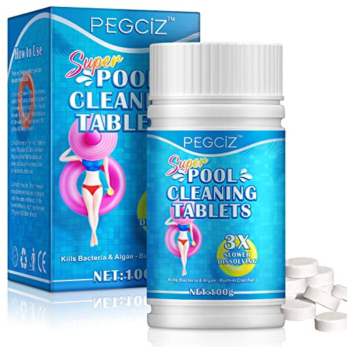 Chlorine Tablets For Swimming Pool Cleaning, Hot Tub Chlorine Tablets, 3x Slower Dissolvng, Keep The Water Clear, Quickly Remove Odours, Protect Your Health, 100PCS