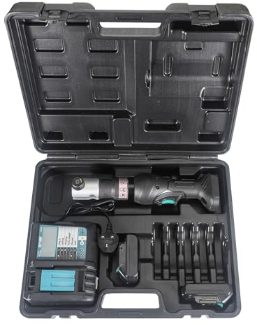Cordless Hydraulic Pipe Press Tool Kit, 18V 25KN, with 2x2.5Ah Batteries and Charger, for 16-32mm PEX/MLCP and 15-28mm Copper/Steel Pipes ZLX-4064-A