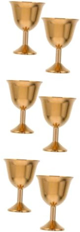 OUNONA 3 Sätze Messing Weinglas Königliche Weinbecher Farbige Weingläser Weinkelche Ritualkelche Kelche Vintage Trinkgläser Schlichte Kommunionbecher Kirche 2 Stück * 3