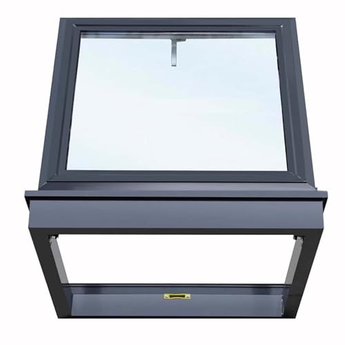 Fenêtre de toit pour grenier, véranda et sous-sol – Ventilation manuelle double couche en verre trempé, installation de terrasse 70 x 45 cm, idéale pour les toits inclinés et plats