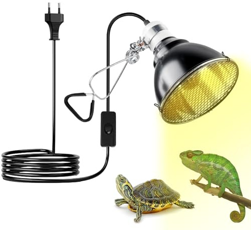 PORFOYO Värmelampa för reptiler, terrarium, keramisk hylsa, 220–230 V, UVA/UVB, för sköldpaddor, ödlor, ormar, grodor för terrarier, akvarier