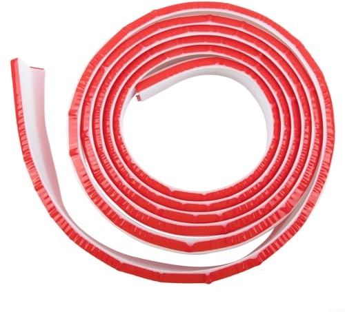Zilimontt Bande de rétention d'eau en silicone avec double bande pour bacs de douche, sols de salle de bains et éviers de cuisine, 45 mm de large x 15 mm de haut, couleur blanche (3 mètres)
