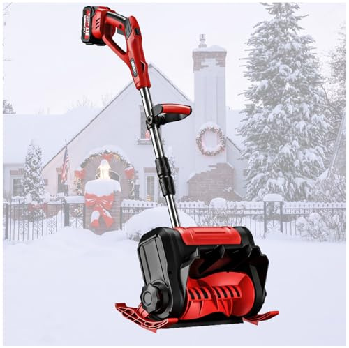 LADECNERHT Pala da Neve Senza Fili, Spazzaneve Elettrico da 30 Cm, Batteria da 21 V E 3 Ah, Rimozione Neve da 140 kg/Min, Gittata di 8 M, Peso Leggero di 4 kg per Vialetti/Gradini/Patio/Marciapiede