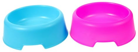 VERDANVERSE 2 Stück Bunte Kunststoff Hundenapf und Katzennapf mit Großer Kapazität Robust Leicht zu Reinigen Farbenfrohes Design für Futter und Wasser Praktische Napf für Haustiere und Reisen