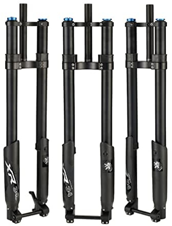 PLSZLL Mountain Bike Suspension Inverted Fork 26 27.5 29 DH MTB Air Fork Travel 160mm Adjustable Rebound Double Shoulder Straight Front Fork Manual Lockout 15 * 110mm Boost