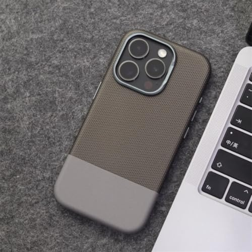 RNOZX Custodia in pelle con rilievo colorato di lusso per iPhone 13, con ricarica wireless magnetica e copriobiettivo in lega (per iPhone 13/LLPJ Coffee)