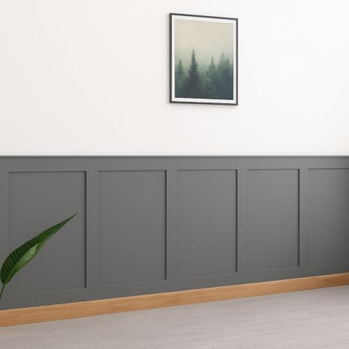 WOODICA MDF Wall Panelling Strips Pre-Cut 120cm x 10cm – Smooth Paintable MDF Boards for DIY Wainscoting, Shaker Panels & Feature Walls – Pack of 6 (6mm)
