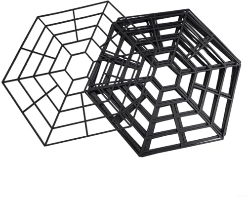 Lot de 10 ou 20 filets de pêche hexagonaux pour la capture de poissons d'étang avec filet de protection et construction légère (20 pièces)