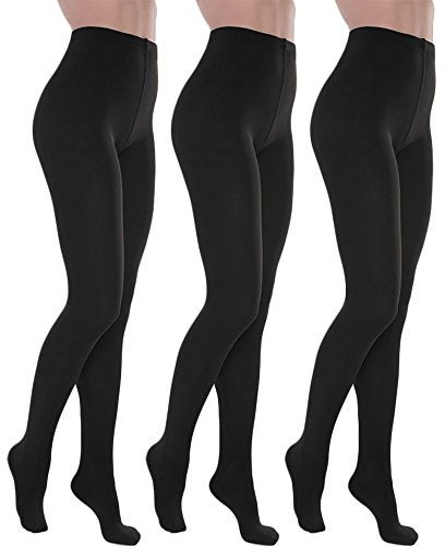 Toocool - Stock 3 pezzi calzamaglia donna calze collant termiche felpate nuove S-D6606 [Taglia unica,nero]