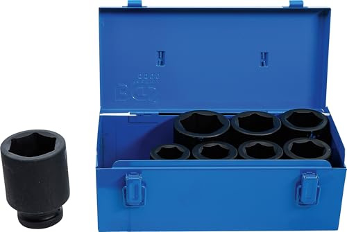 BGS 5500 | Juego de llaves de vaso de impacto hexagonal, largas | entrada 25 mm (1) | 27 - 50 mm | 8 piezas