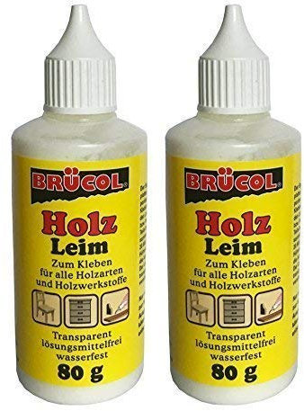 2 x 80 g Holzleim zum Kleben für alle Holzarten und Holzwerkstoffe von BRÜCOL