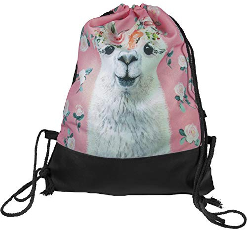 cosey - Turnbeutel mit Allover-Print und Lederboden - Floral Lama Design