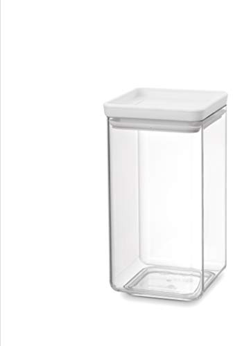Brabantia Tasty+ Stackable Square Canister 1.6 L, Light Grey