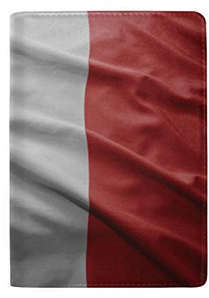 Reisepasshülle aus Leder mit Italienischer Flagge