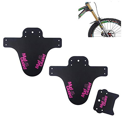 Sue Supply Fahrrad Schutzblech MTB Mudguard Bike Spritzschutz mit Kabelbinder (2 Stücke/pink)