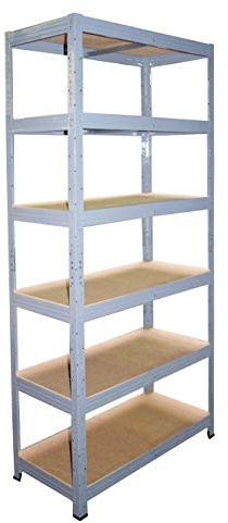Shelf Creations EXPERT Schwerlastregal 155x50x50cm grau 6 Böden - Regal Kellerregal Metallregal smartes Steckregal Lagerregal Werkstattregal Archivregal Industrieregal Haushaltsregal Ordnerregal