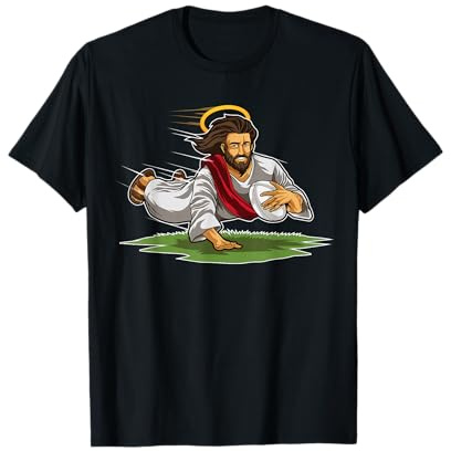 Rugby, Gesù, Punti, Divertente, Rugby, Illustrazione Maglietta