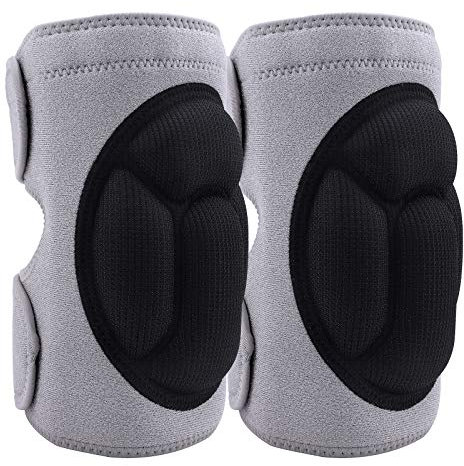 Knee Pads for Work, Protective Garden Kneeling Pads Anti-Slip Collision Avoidance Knee Sleeve for Women and Men, Multifunction Knee Caps for Gardening, Sport, Skating (Grey)