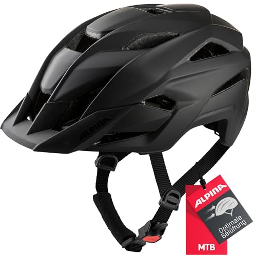 ALPINA KAMLOOP - Individuell Anpassbarer, Leichter & Sicherer Fullface Fahrradhelm mit Kinnbügel, für Erwachsene, Black matt, M (56-59 cm)