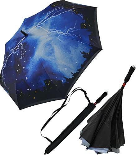 iX-brella Umgekehrter Regenschirm mit automatischer Öffnung auf der Rückseite
