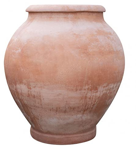 Biscottini Vase en terre cuite 90 x 90 x 120 cm | Pots en terre cuite grands fabriqués en Italie | Grands vases de sol | Pots en terre cuite toscane | Vase extra large