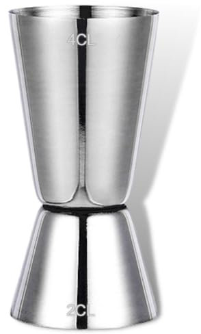 Misurino per Cocktail 2CL 4CL – Jigger Doppio in Acciaio Inox, Misurino per Alcolici per Gin, Whiskey, Alcol, Accessori per Bar e Cocktail di Alta Qualità