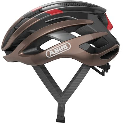 ABUS Rennradhelm AirBreaker - High-End Fahrradhelm für den professionellen Radsport - für Jugendliche und Erwachsene - Helm für Damen und Herren - Kupfer/Rot, Größe S