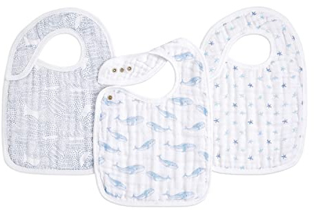 aden + anais™ snap bibs 3 pack organic cotton muslin oceanic