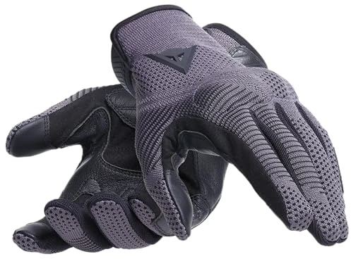 Dainese - Argon Gloves, Guantes Moto, Tejido de Punto con Protectores Nudillos, Cierre Antidesgarro, Compatibilidad Pantalla Táctil, Guantes de Moto para Hombre L, Antracita