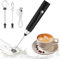 Frullino Montalatte, Weinsamkeit Schiuma Cappuccino USB Ricaricabile Montalatte Elettrico con 3 Frullino Cappuccinatore Elettrico Schiuma Latte 3 Velocità Regolabile Per Cappuccino, Latte, Panna,Uova