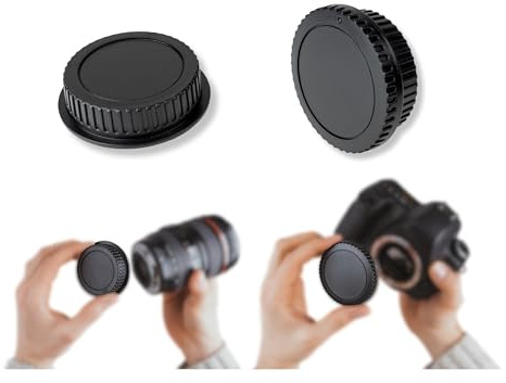LENS-AID Kamera Gehäusedeckel & Objektiv Rückdeckel Set - Pentax K | Stabiler Kunststoff, passgenau fürs gewählte Bajonett, Schutz für Sensor, Bajonett & Rückglas bei Transport und Lagerung