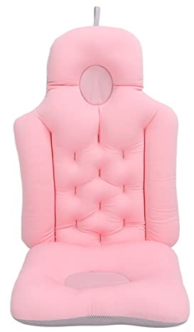 Badewannenkissen, Rückenstütze für Badewanne Nackenstütze, Ganzkörper Weiche Klappbare Kopfstütze Rosa