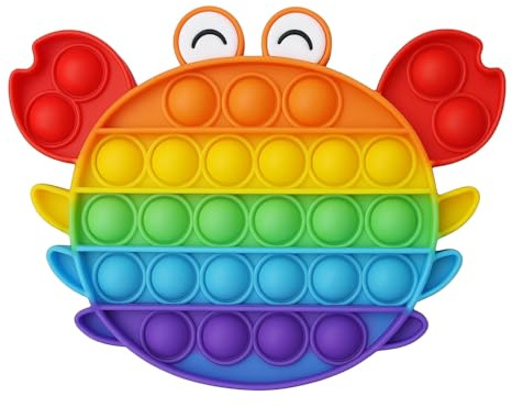 Ranzah Pop Fidget leksak krabba push pop bubbla sensorisk leksak för barn och vuxna resor poppet leksak squishy leksak för gåvor och fester ADHD stress och ångestlindrande leksak pressa småbarn leksak