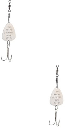 Yardwe 2stücke You Are My Greatest Catch Gravierte Angelhaken Schlüsselanhänger Einzigartiges Für Angler Für Besondere Anlässe Wie Weihnachten Und Geburtstage Praktisch Für